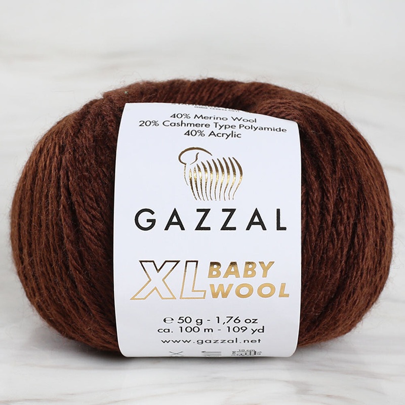 Gazzal Baby Wool XL Baby Yarn, Brown – 807XL