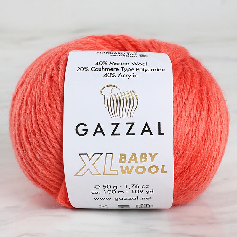 Gazzal Baby Wool XL Baby Yarn, Coral – 819XL
