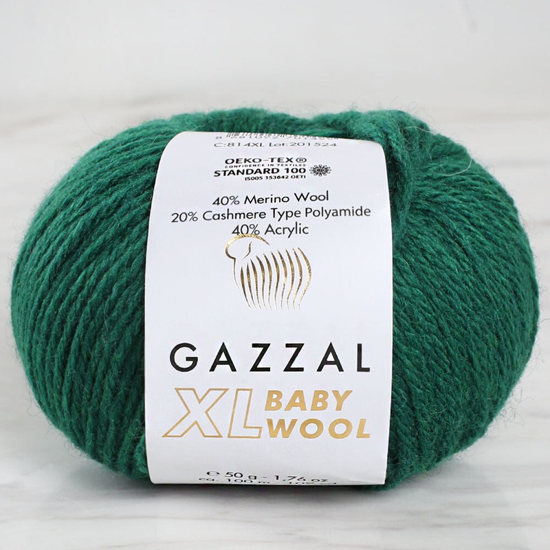 Gazzal Baby Wool XL Baby Yarn, Green – 814XL