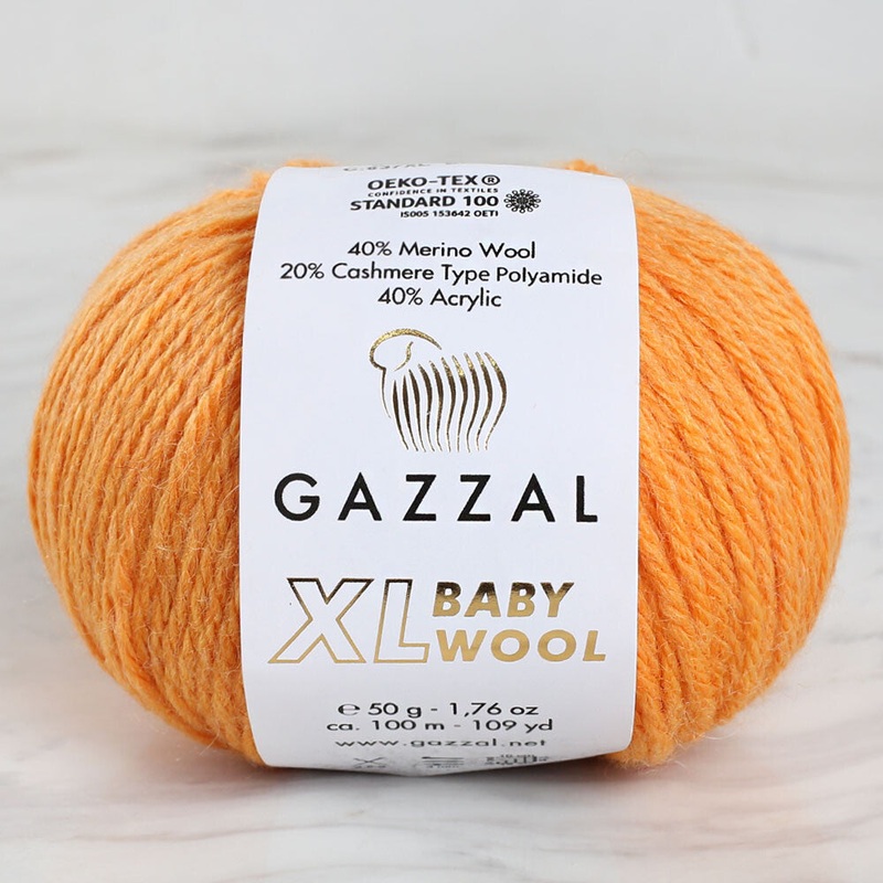 Gazzal Baby Wool XL Baby Yarn, Orange – 837XL
