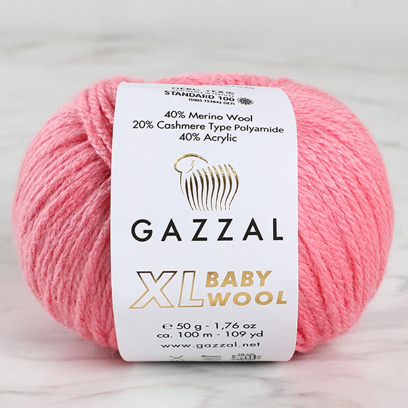 Gazzal Baby Wool XL Baby Yarn, Pink – 828XL