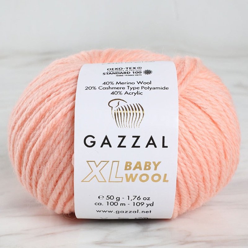Gazzal Baby Wool XL Baby Yarn, Pinkish Orange – 834XL