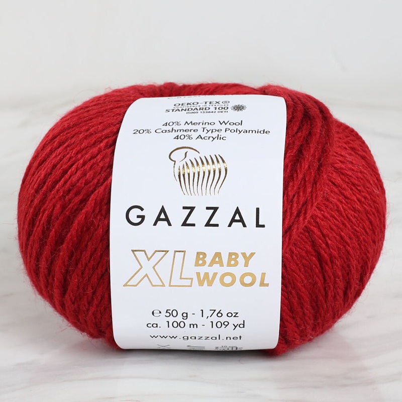 Gazzal Baby Wool XL Baby Yarn, Red – 816XL