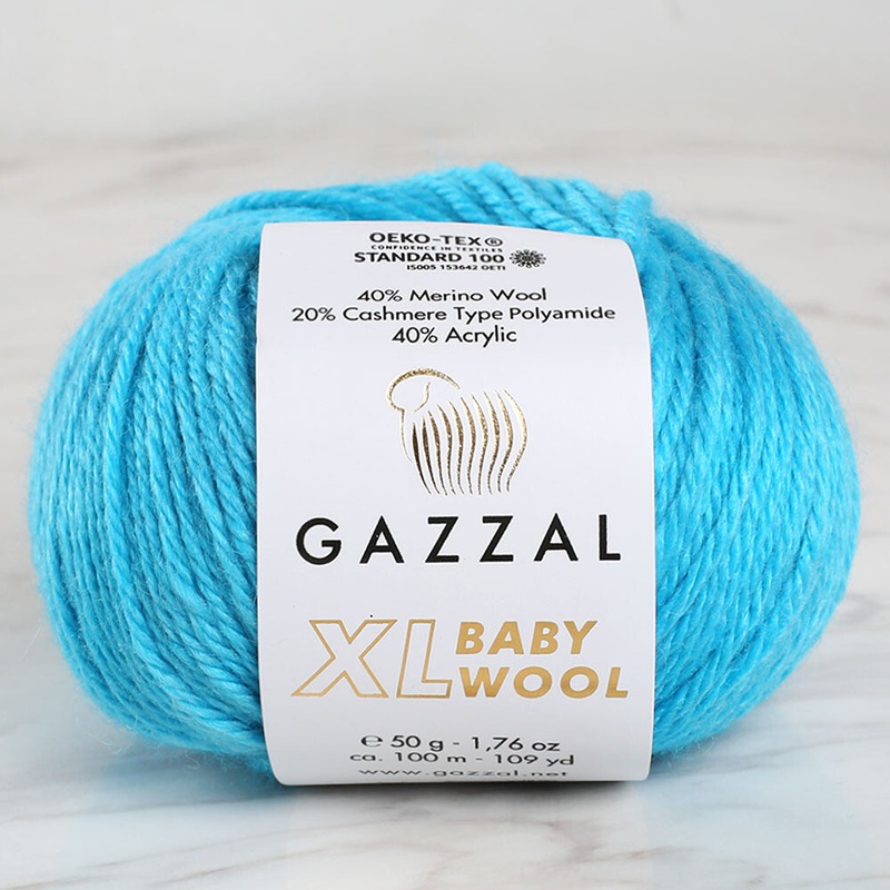 Gazzal Baby Wool XL Baby Yarn, Turquoise – 820XL