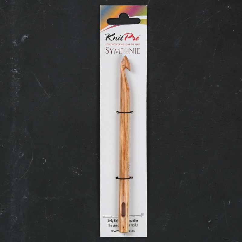 KnitPro Symfonie Natural Wood 9mm Knooking Hook – 23513
