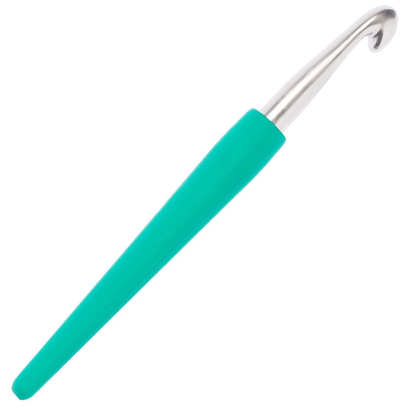 KnitPro Waves 10mm Green Soft Handle Crochet Hook – 30918