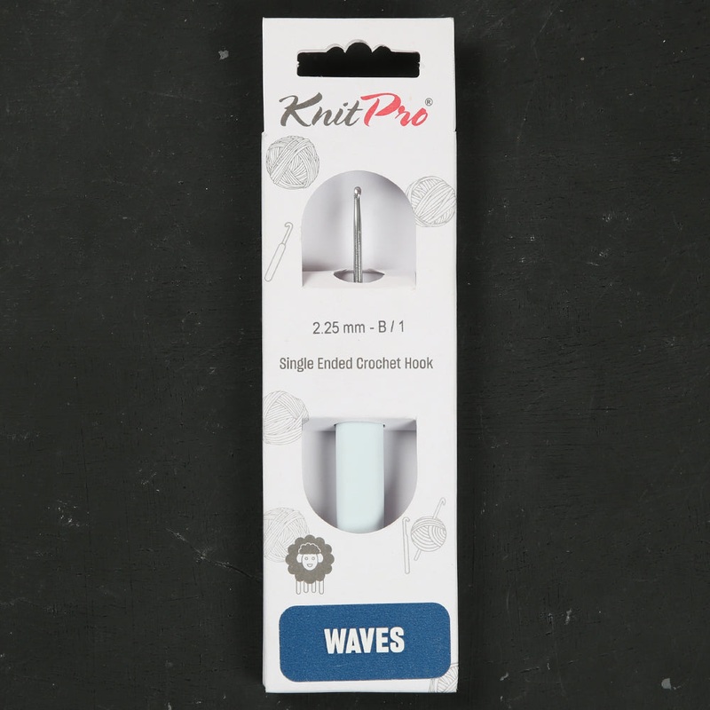 KnitPro Waves 2.25mm Grey Soft Handle Crochet Hook – 30902