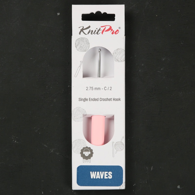 KnitPro Waves 2.75mm Pink Soft Handle Crochet Hook – 30904