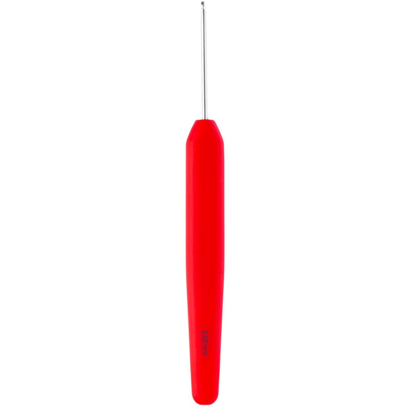 KnitPro Waves 2mm Red Soft Handle Crochet Hook – 30901