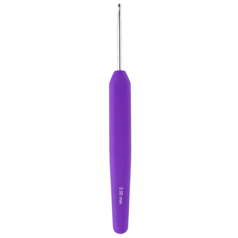 KnitPro Waves 3mm Purple Soft Handle Crochet Hook – 30905