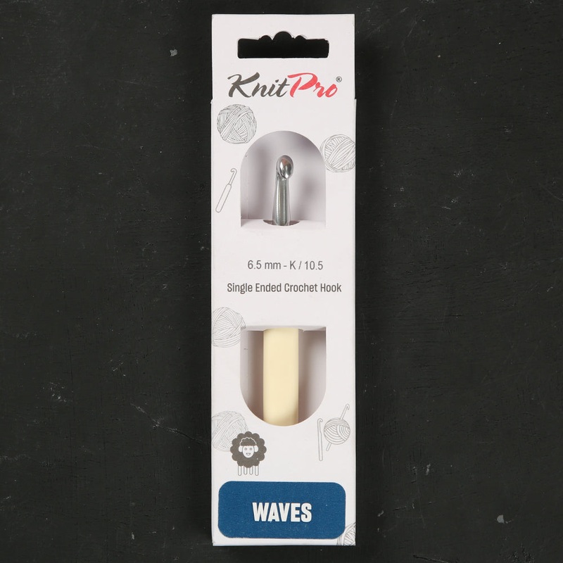 KnitPro Waves 6.5mm Cream Soft Handle Crochet Hook – 30914
