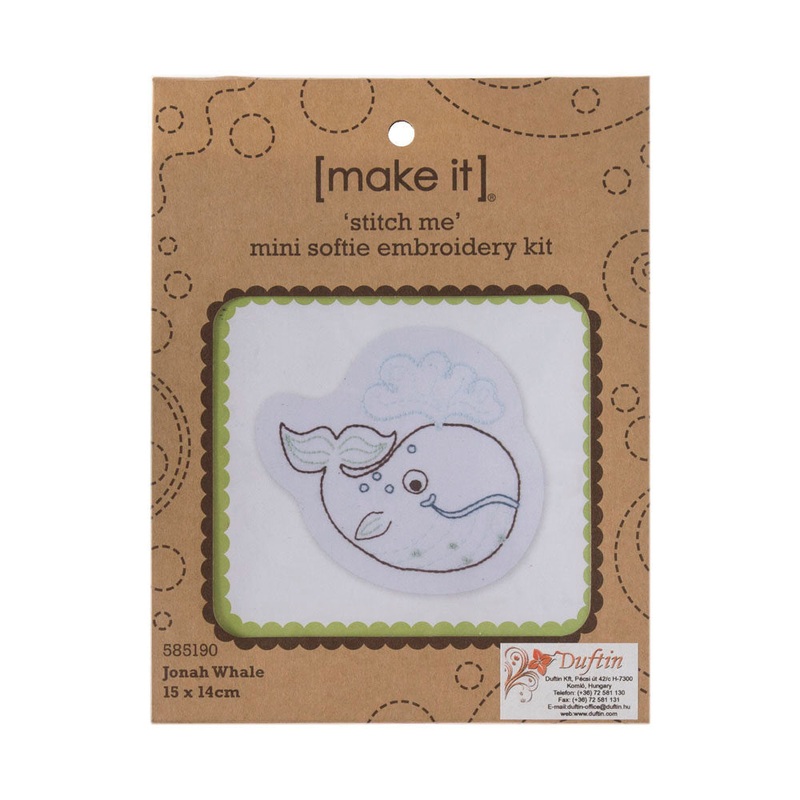 Make it 15×14 cm Embroidery Kit, Whale – 585190