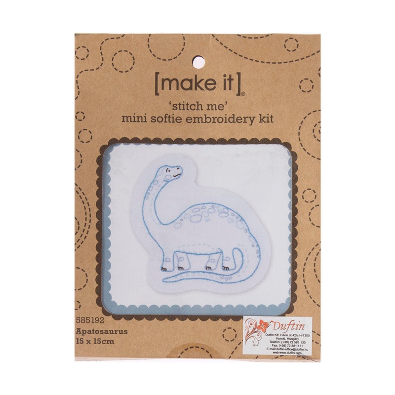 Make it 15×15 cm Embroidery Kit, Dinosaur – 585192
