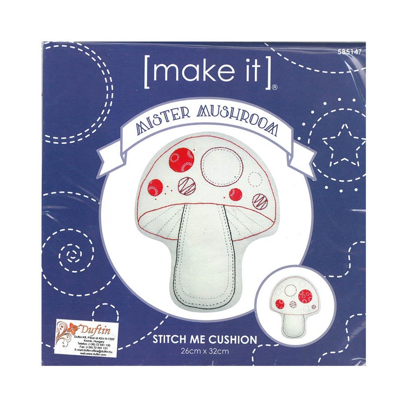 Make it 26×32 cm Cushion Embroidery Kit, Mushroom – 585147