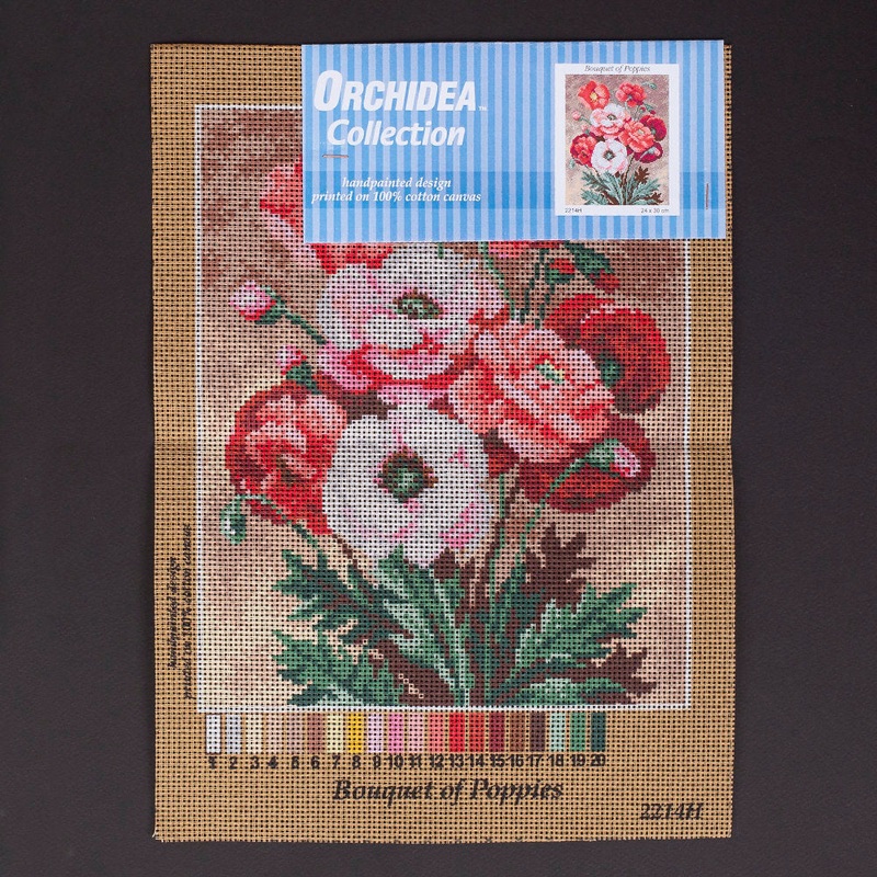 Orchidea 24x30cm Printed Gobelin, Bouquet of Poppies – 2214H