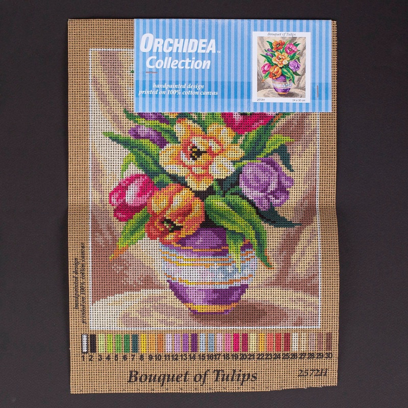 Orchidea 24x30cm Printed Gobelin, Bouquet of Tulips – 2572H