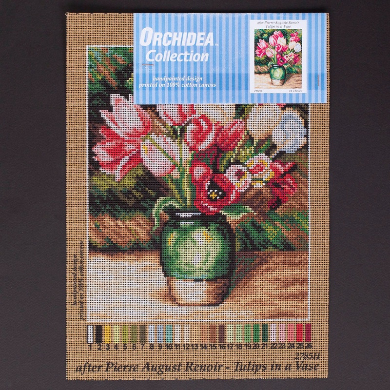 Orchidea 24x30cm Printed Gobelin, Pierre Auguste Renoir – Tulips in a Vase – 2785H