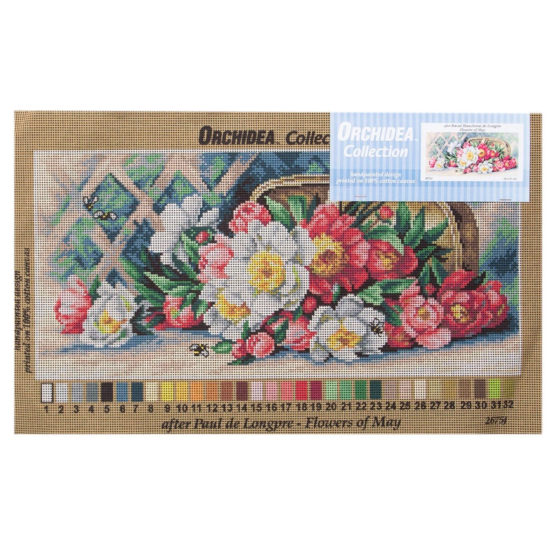 Orchidea 24x51cm Printed Gobelin, Raoul Maucherat de Longpre