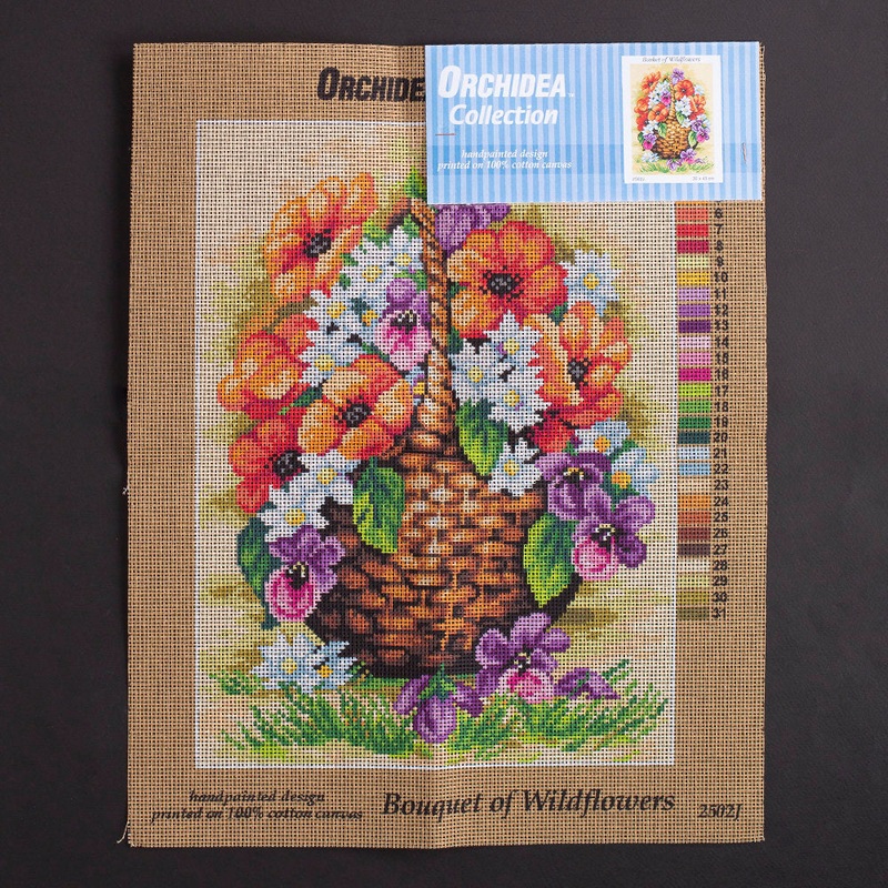 Orchidea 30x40cm Printed Gobelin, Bouquet of Wildflowers – 2502J