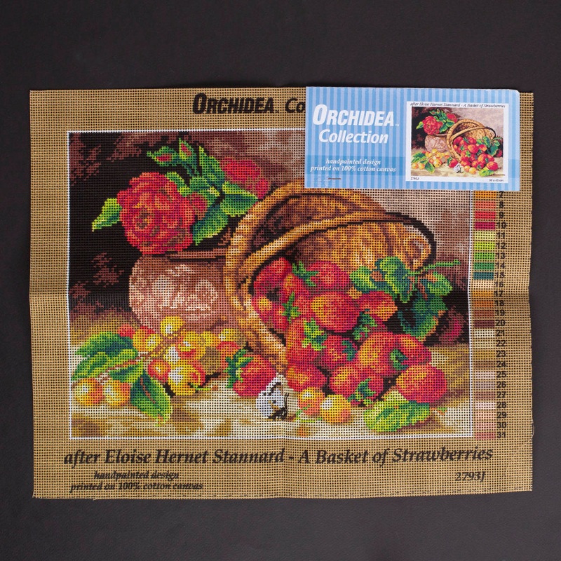 Orchidea 30x40cm Printed Gobelin, Eloise Harriet Stannard – A Basket of Strawberries – 2793J