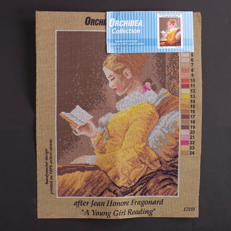 Orchidea 30x40cm Printed Gobelin, Jean Honore Fragonard – A Ypung Girl Reading