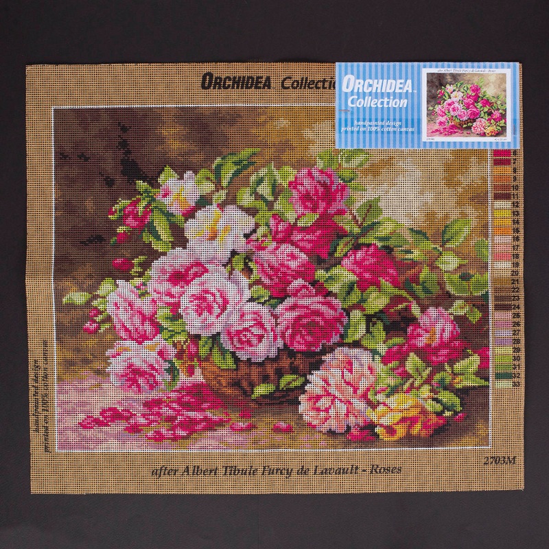 Orchidea 40x50cm Printed Gobelin, Albert Tibulle Furcy de Lavault – Roses – 2703M