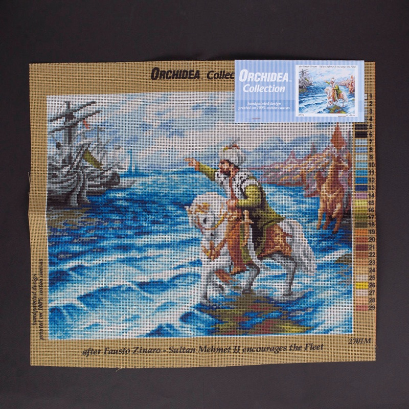 Orchidea 40x50cm Printed Gobelin, Fausto Zonaro – Fatih Sultan Mehmed