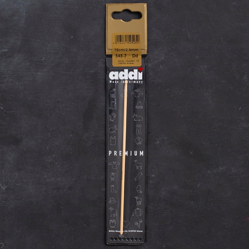 Addi 2.5mm 15cm Bamboo Crochet Hook – 545-7