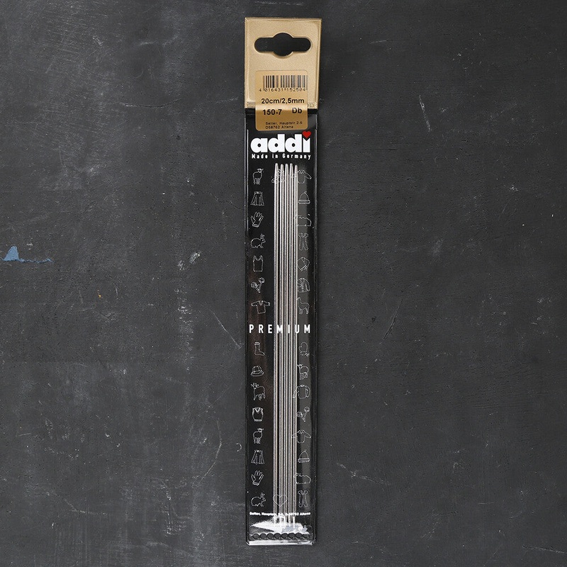 Addi 2.5mm 20cm Steel Double Pointed Knitting Needle – 150-7