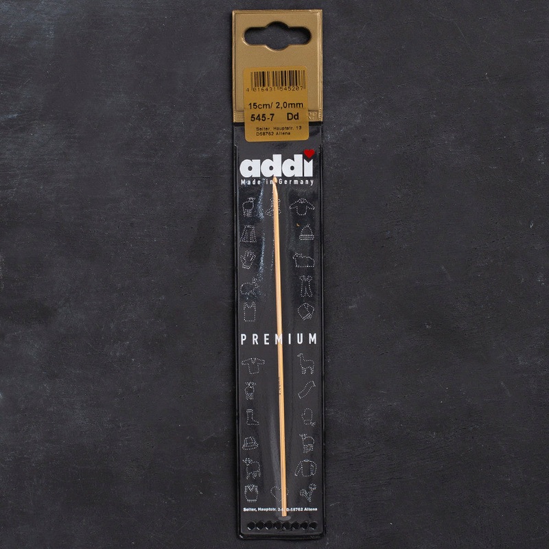 Addi 2mm 15cm Bamboo Crochet Hook – 545-7