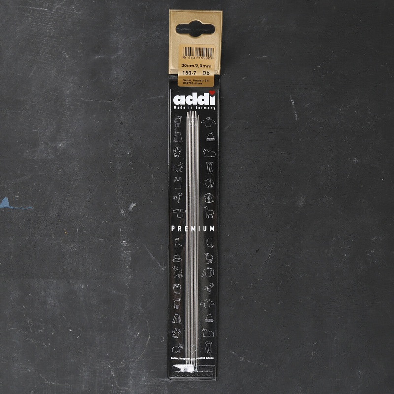 Addi 2mm 20cm Steel Double Pointed Knitting Needle – 150-7