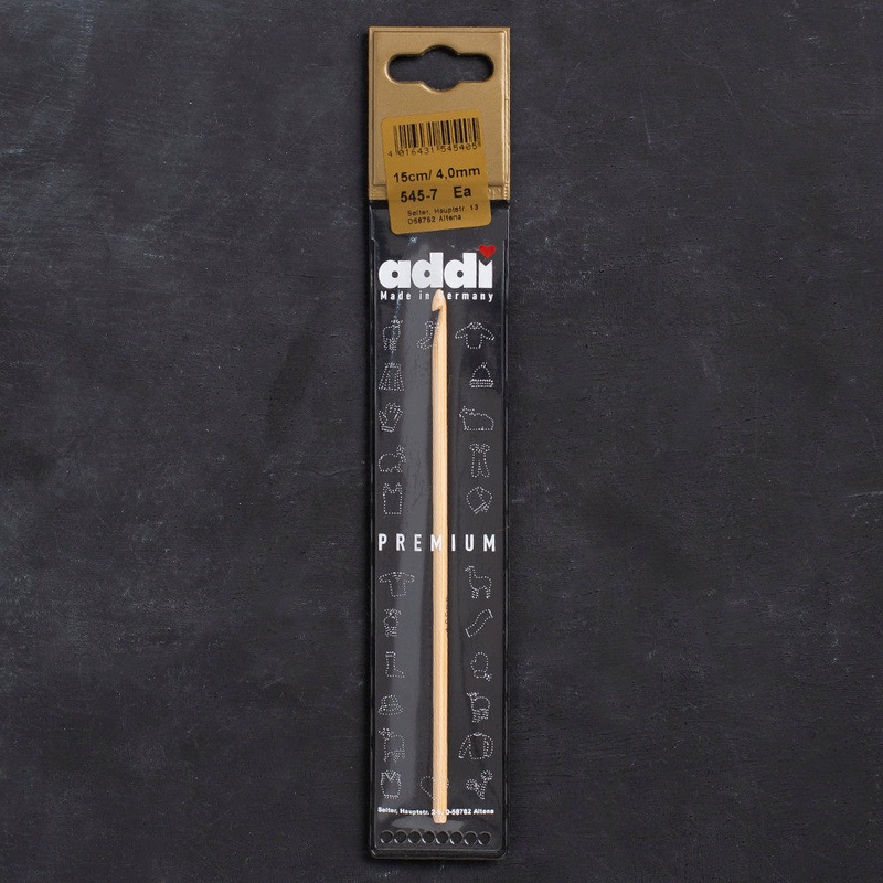 Addi 4mm 15cm Bamboo Crochet Hook – 545-7