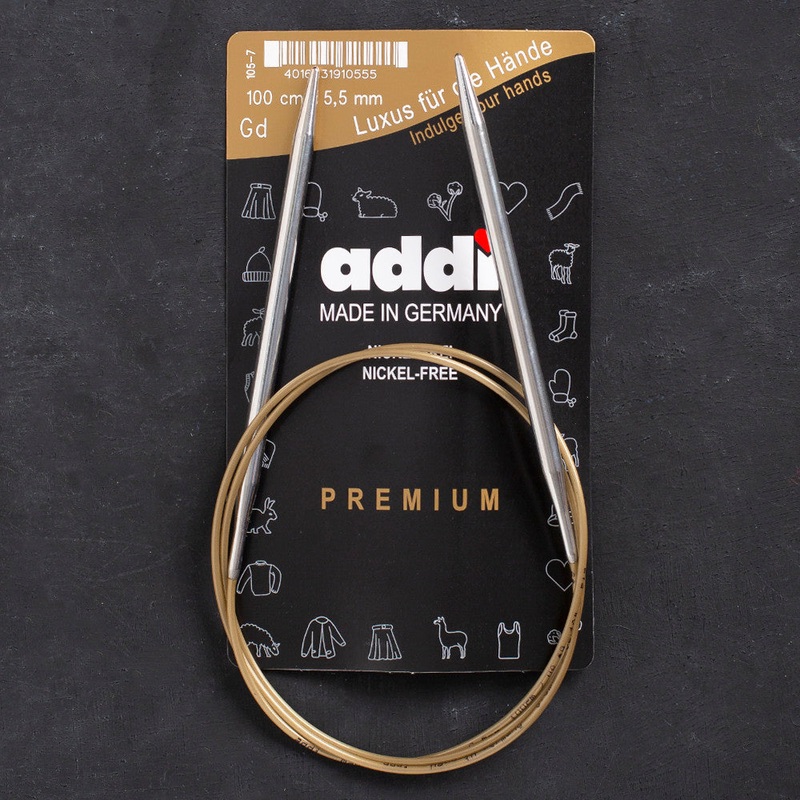Addi 5.5mm 100cm Circular Knitting Needles- 105-7