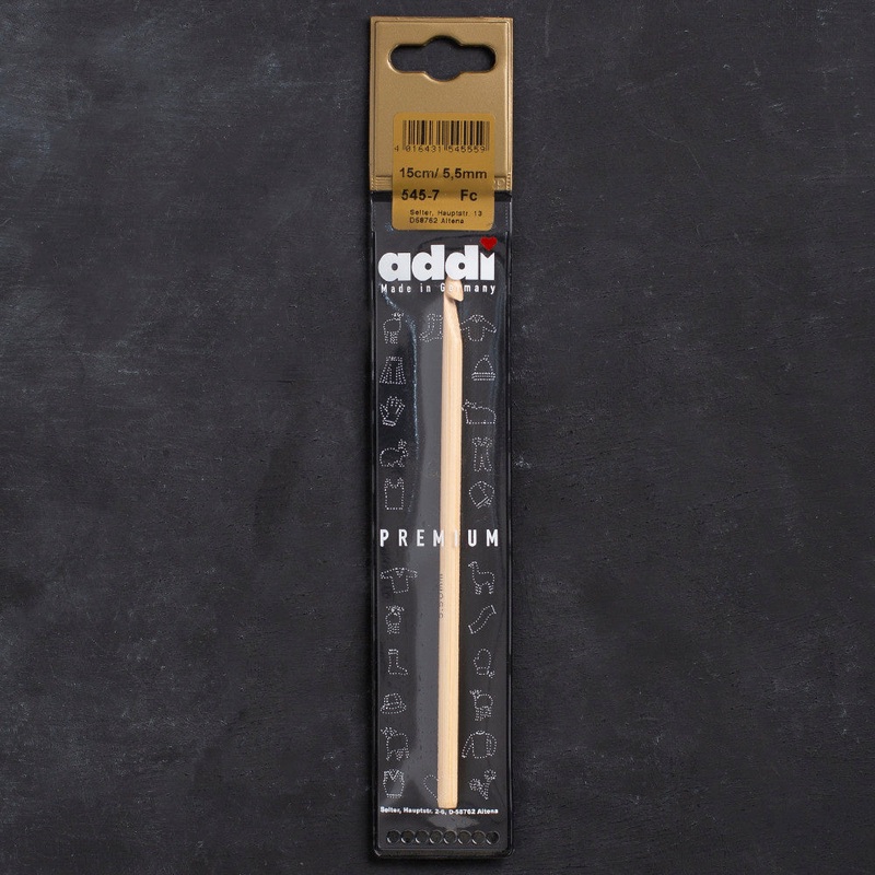 Addi 5.5mm 15cm Bamboo Crochet Hook – 545-7