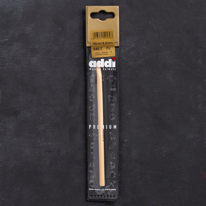 Addi 6mm 15cm Bamboo Crochet Hook – 545-7