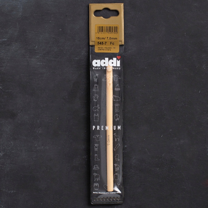 Addi 7mm 15cm Bamboo Crochet Hook – 545-7
