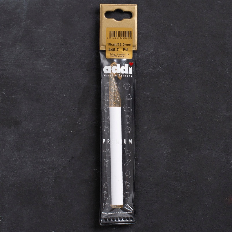 Addi Champagne 12mm 15cm Plastic Crochet Hook – 445-7