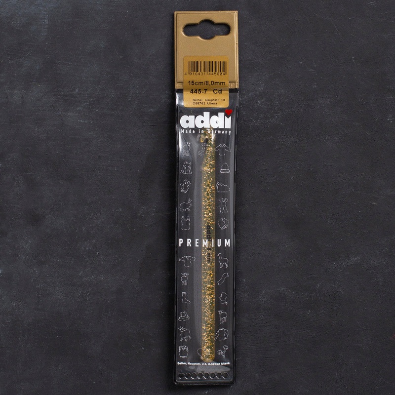 Addi Champagne 8mm 15cm Plastic Crochet Hook – 445-7