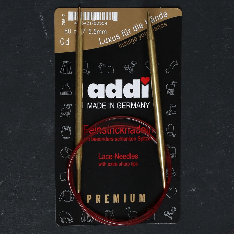 Addi Lace 5.5mm 80cm Circular Knitting Needles – 755-7