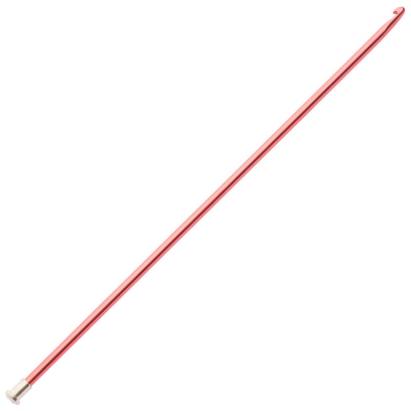 Kartopu 4.5 mm 25 cm Metal Single Ended Tunisian/Afghan Crochet Hook, Red – K003.1.0027XXX4.5