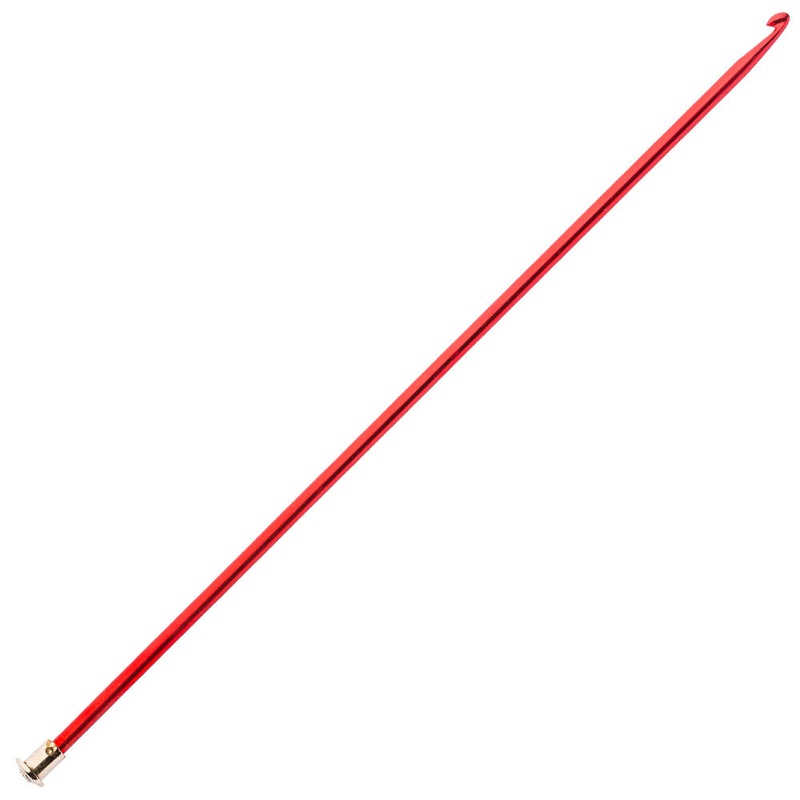 Kartopu 5 mm 25 cm Metal Single Ended Tunisian/Afghan Crochet Hook, Red – K003.1.0017XXX5