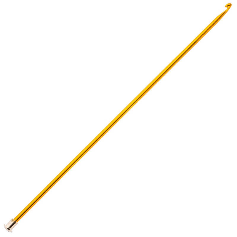 Kartopu 5 mm 25 cm Metal Single Ended Tunisian/Afghan Crochet Hook, Yellow – K003.1.0027XXX5