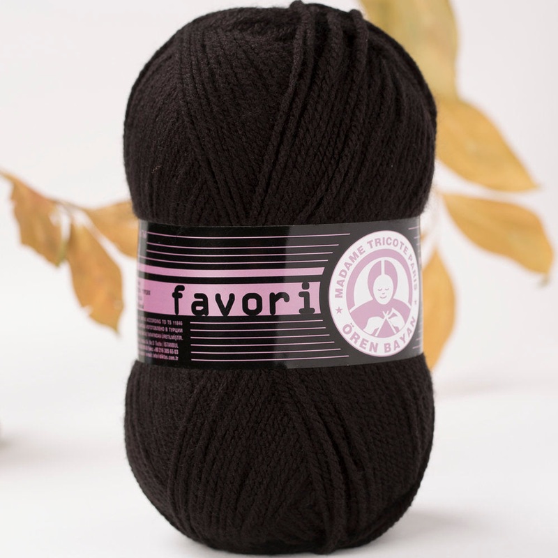 Madame Tricote Paris Favori Knitting Yarn, Black – 999-1768
