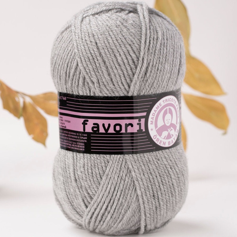 Madame Tricote Paris Favori Knitting Yarn, Grey – 7-1768