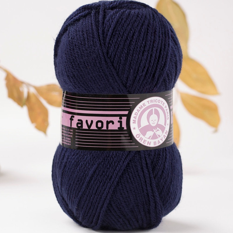 Madame Tricote Paris Favori Knitting Yarn, Navy Blue – 19-1768
