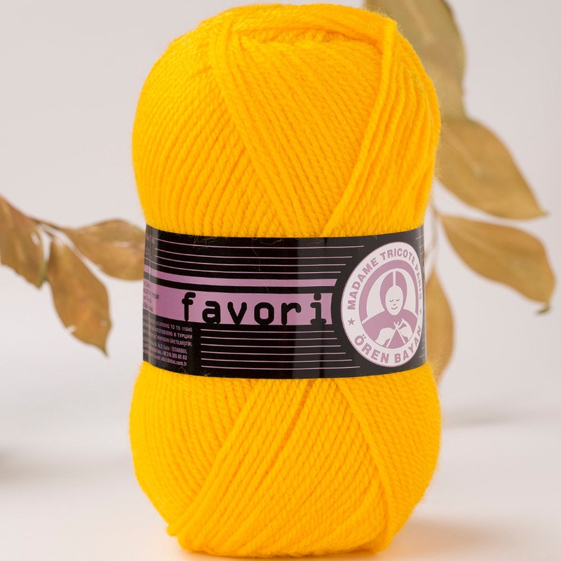 Madame Tricote Paris Favori Knitting Yarn, Yellow – 29-1768