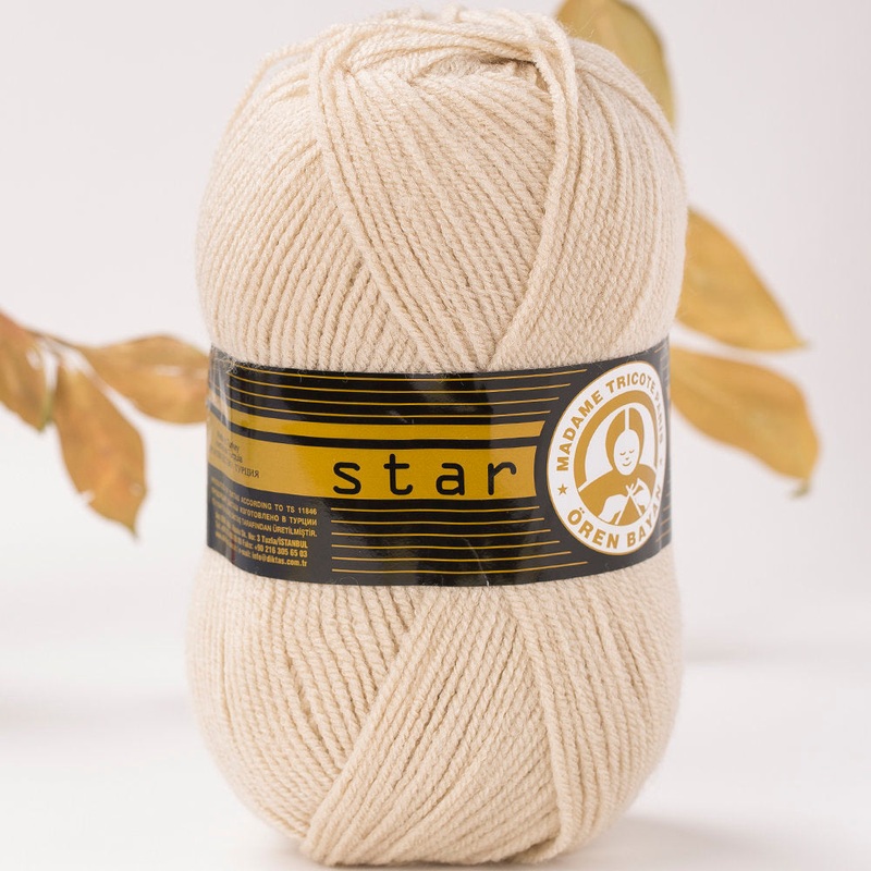 Madame Tricote Paris Star Knitting Yarn, Beige – 78-1754