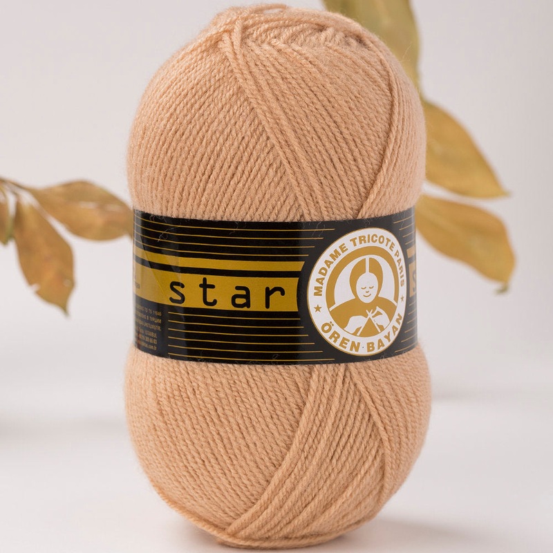 Madame Tricote Paris Star Knitting Yarn, Light Brown – 79-1754