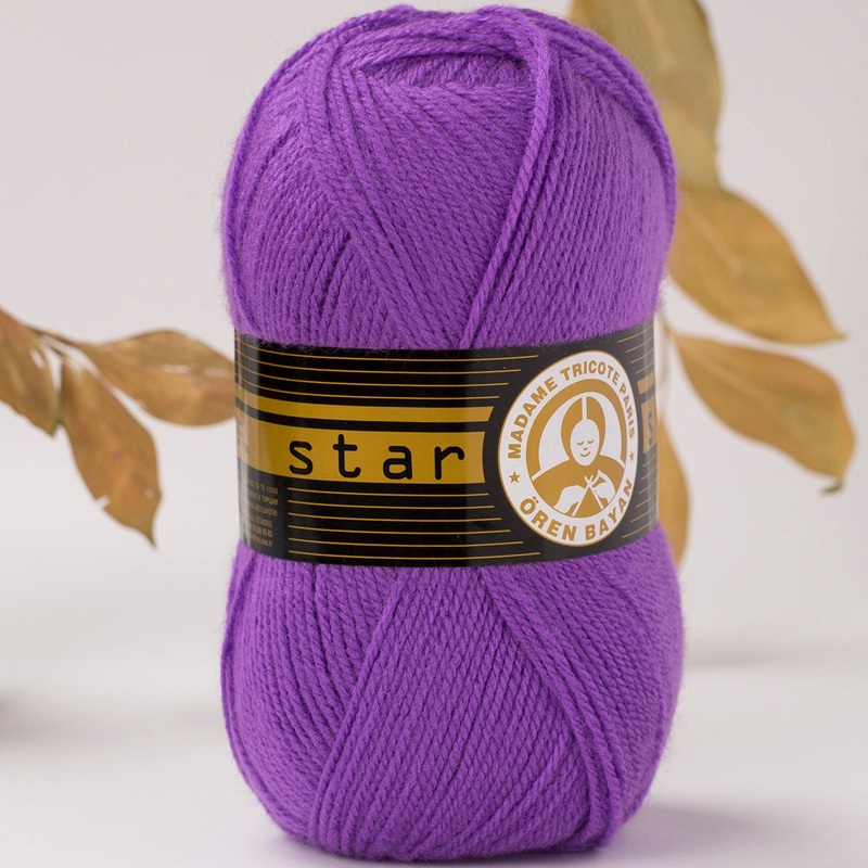 Madame Tricote Paris Star Knitting Yarn, Purple – 59-1754