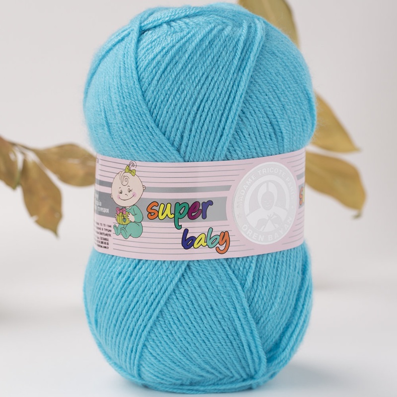 Madame Tricote Paris Super Baby Knitting Yarn, Blue – 23-1758